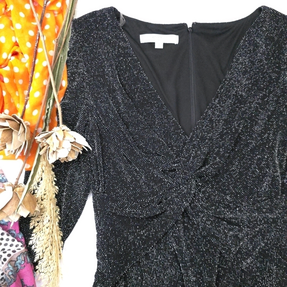 Evan Picone Elegant Black Dress Sz 12 - Picture 4 of 8